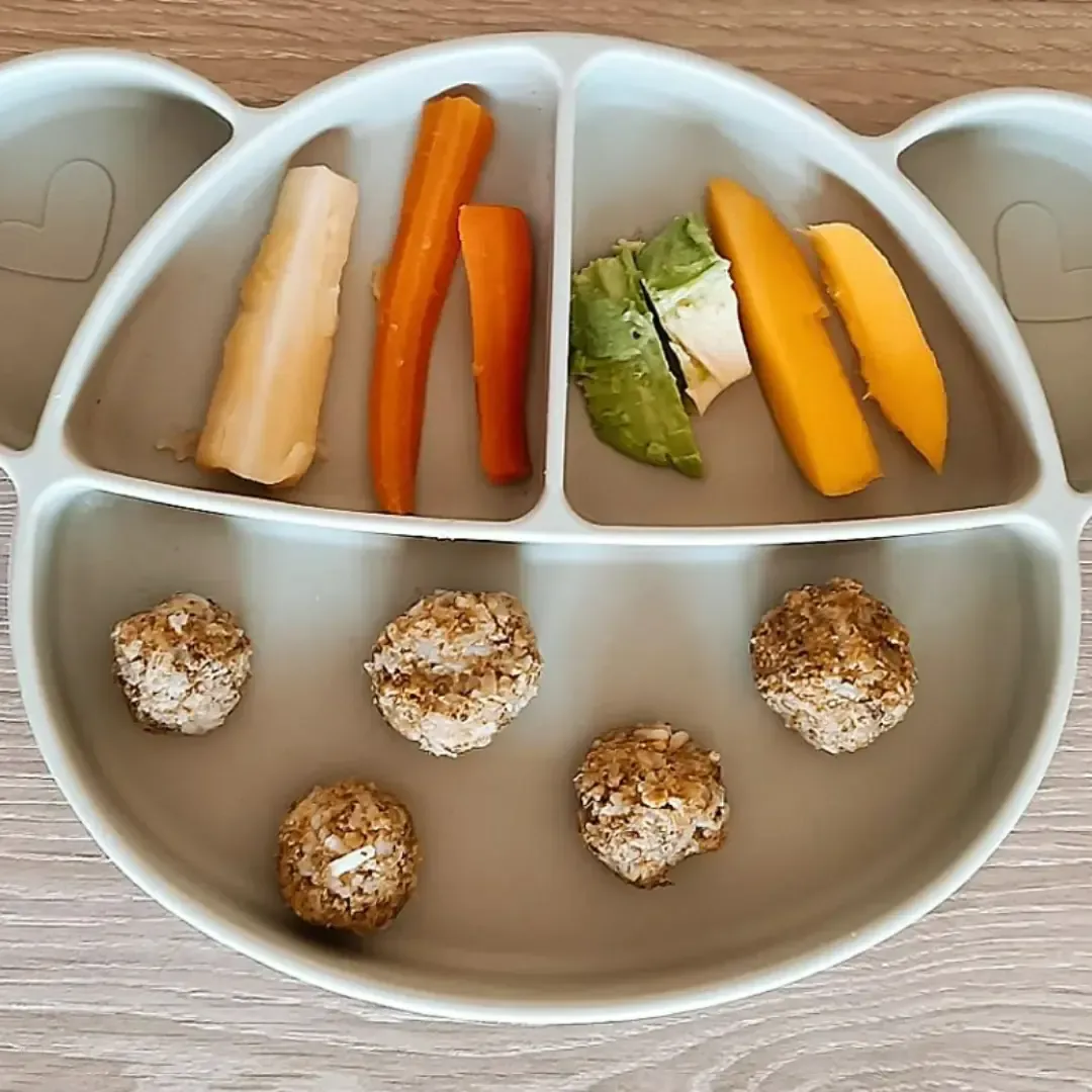 Les boulettes de riz aux légumes et veau 