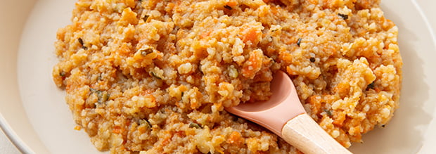 Repas du soir - Écrasés 8+ : Texture comme écrasée à la fourchette