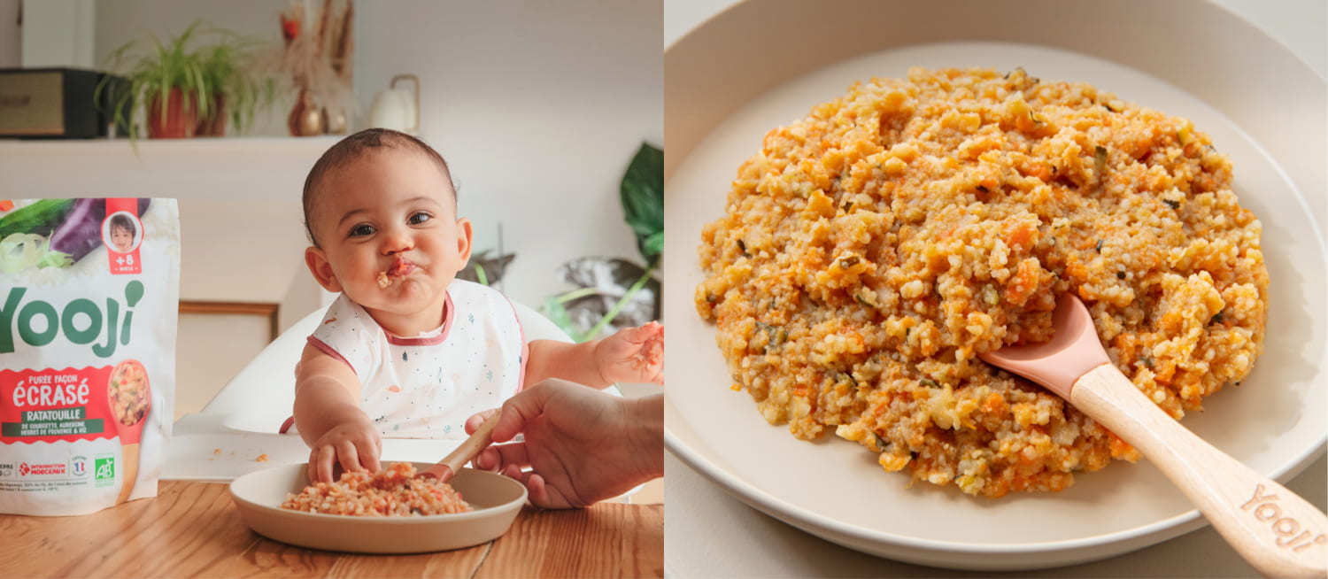 Nos purées bio avec morceaux pour bébé
