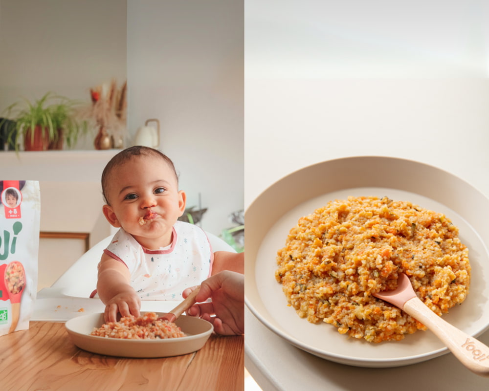 Nos purées bio avec morceaux pour bébé
