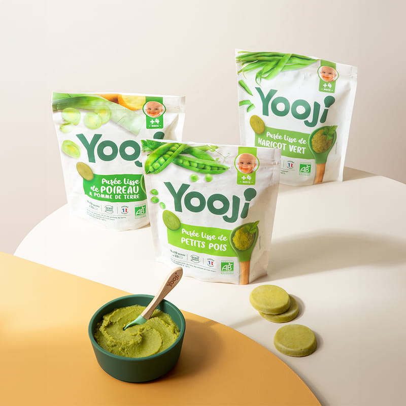 Purées lisses de légumes verts