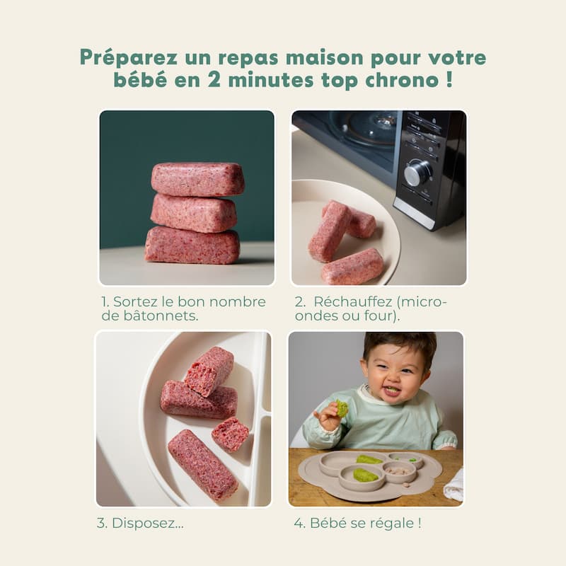 Bâtonnets manger main : Betterave, quinoa rouge